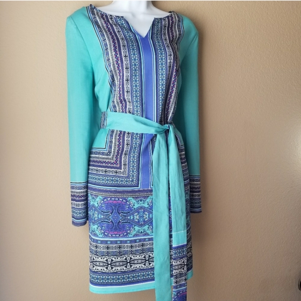 Beautiful teal printed dress